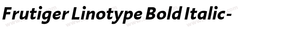 Frutiger Linotype Bold Italic字体转换